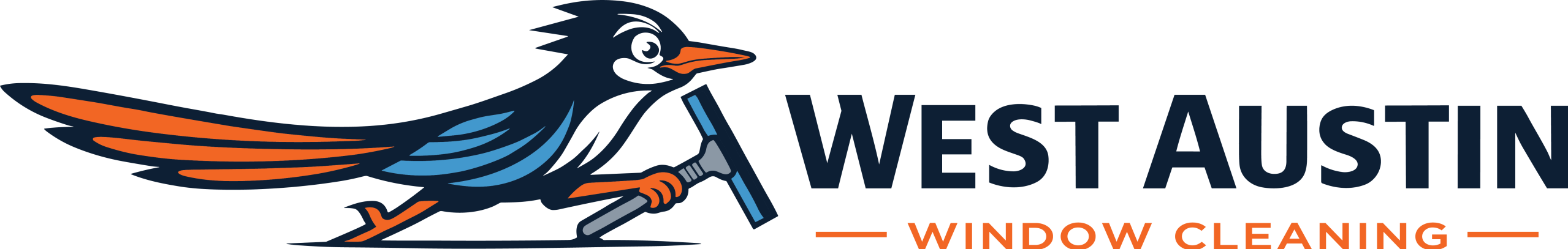 West Austin Window Cleaning Logo with roadrunner next to name